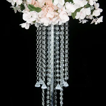 Aukščio ketaus metalo gėlių stovas švino kelių vestuvių proga kristalų vestuvių gėlių stovai senyu0418