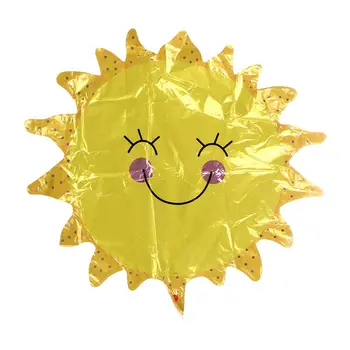 Šypsena Saulė balionai folija Balionus ir Laimingas Gimtadienio Dekoracijas, vestuvių (geltona)65*65cm