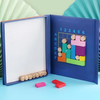 Logika Kubo Žaidimas Montessori Vaikų Medinė Dėlionė Ankstyvojo Ugdymo Atostogų Dovanos Mąstymo Mokymo Grafika Pažinimo Žaislai