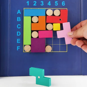 Logika Kubo Žaidimas Montessori Vaikų Medinė Dėlionė Ankstyvojo Ugdymo Atostogų Dovanos Mąstymo Mokymo Grafika Pažinimo Žaislai