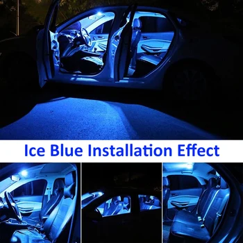 9pcs Automobilių Baltos spalvos Interjeras, LED elektros Lemputes Paketo Komplektas 2013-2017 M. Renault ZOE Žemėlapis Dome Kamieno Lempos Iceblue Lengvųjų Automobilių Reikmenys