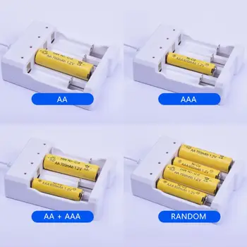 4 Prievadų, Baterijos Kroviklis AA, AAA tipo Baterijas su USB Kištukas, Universalaus Įrankio Priedai