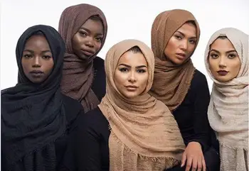 12PCS Paprasto Medvilnės Hijab Šalikas Didelis Maxi Skarelė Moterų Skara Wrap galvos Apdangalai Atsitiktine Spalva