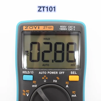 ZT101 ZT102 Skaitmeninis Multimetras DC AC Įtampos Srovės Varžos Diodų Talpos Temperatūros Testeris, Skaitmeninis Multimetras
