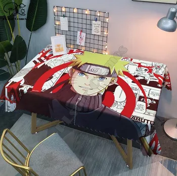 Naruto Modelis Staltiesė 3D atspausdintas Kvadratas/Stačiakampis Dulkėms Stalo Dangtis Šalies Namų Dekoro TV Apima