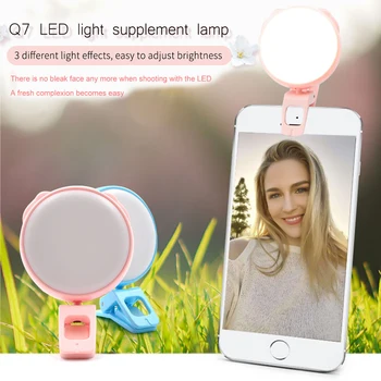 Karšto Nešiojamų Selfie Led Flash vaizdo Kameros Įrašą-Mobiliojo telefono Selfie žiedas, šviesos, vaizdo, šviesos, Naktį Didinti Užpildyti Šviesos Freeshopping