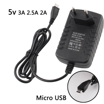 5V USB Maitinimo Adapteris 2A 2.5 3A 5 Voltų 5V Micro USB Kištukas, Maitinimo Adapteris, Maitinimo Įkroviklis, Micro USB AU JK, JAV, ES 5V 2A 2.5 3A