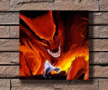 Y580 Naruto Kurama Japonijos Anime Karšto Plakato Menas Drobė Spausdinti Apdailos 16x16 24x24 27x27inch