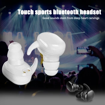 Bluetooth 5.0 Belaidės Ausinės Stereo Garso Mini Mikrofonas, Touch Control Su Įkrovimo Lauke Įkrovimo Dual Ausinių