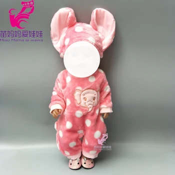 Lėlės drabužių 43cm Baby doll kailis nustatyti 18 colių reborn baby lėlės kailis su bžūp merginos gimtadienio dovana