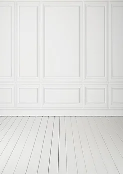 Baltos spalvos Plytų Sienos Fone Fotografijos Vinilo medinių Grindų Naujagimių Photographyic Fone Photophone heardboard