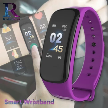 BINSSAW Moterų Smart Apyrankės Fitness Tracker Spalvotas Ekranas, Smart Watch Širdies ritmo Monitorius 