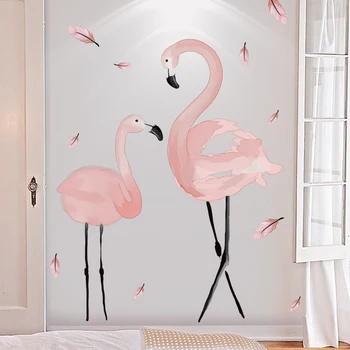 Pink Flamingo Gyvūnų Sienų Lipdukai 