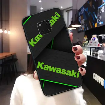 Kawasaki Ninja moto juoda minkštas telefono dangtelį atveju huawei honor 7A 8s 8x 9X 9 10 20s 20 lite PRIEŠ 30 PRO ŽAISTI coque