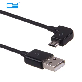 90 Laipsnių USB 2.0 male Micro USB Male Duomenų linijos Kabelis USB Micro usb Kairiosios ir dešiniosios Alkūnės Kabeliai 1m/2m/3m/5m 3ft 5ft 15ft