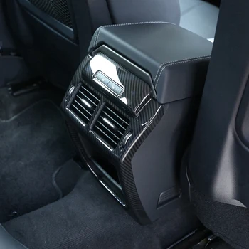 Automobilio Užpakalinės Eilės AC Ventiliacijos Anga Rėmo Dangtis Apdaila Anglies Pluošto Stiliaus ABS Plastiko-Land Rover Range Rover Evoque 2012-2017