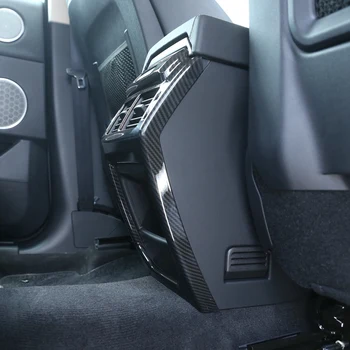 Automobilio Užpakalinės Eilės AC Ventiliacijos Anga Rėmo Dangtis Apdaila Anglies Pluošto Stiliaus ABS Plastiko-Land Rover Range Rover Evoque 2012-2017