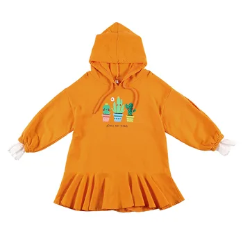 2020 m. Vaikų Suknelė Rudenį, Moterų, Vaikų, Raukiniai Suknelė korėjos Baby Girl ' s Sweater dress vaikams drabužių