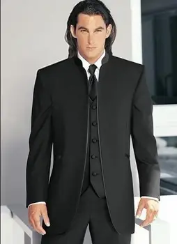 2020 Vyrų Vestuvių Kostiumai pagal Užsakymą Pagaminti Jaunikis Tuxedos Geriausias Patinas Oficialus Kostiumas (Striukė+Kelnės+Liemenė+Kaklaraištis) kostiumas