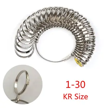 ES/JP/KR/UK Naudingos Standartą Papuošalai Matavimo Įrankis Žiedų Dydis Metalo Piršto Žiedą Sizer Priemonės Indikatorius L4ME