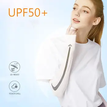 Unisex UV Apsaugos nuo Saulės Ledo Šilko Aušinimo Rankos Rankovėmis UPF 50 Suspaudimo Dangtis