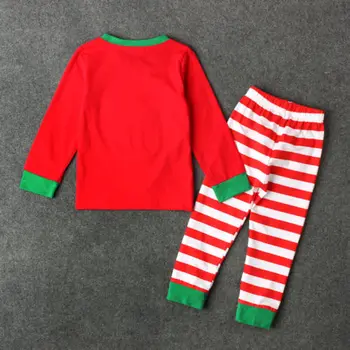 Bamblys Vaikai, Berniukas ir Mergaitė 2VNT Drabužius Kalėdų Top marškinėliai Kelnės Kalėdos Santa Apranga