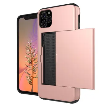 Atveju iPhone, 11 Pro MAX 2019 Atveju Skaidrių Šarvai Piniginės, Kortelių angos Dangtelį IPhone 5.8 6.1 6.5 2019 M. Už 