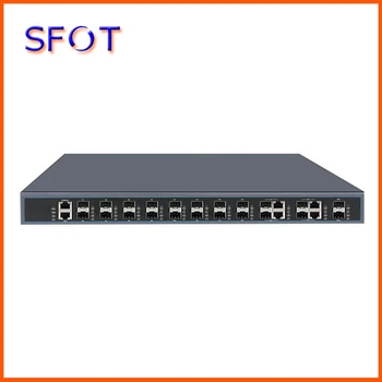 16 PON Uostų GPON OLT įranga, Optiniai Line Terminalas, 4*GE COMBO uosto, 2*10GE SFP+ prievadą, su 16pcs GPON SFP moduliai C++