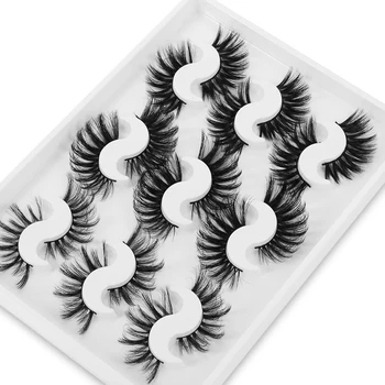 9 Poros Storio Ilgai 3D Dirbtiniais Mink Plaukų Melagingą Blakstienos Rankų darbo Maišyti Stilių Netikrų Blakstienų Wispies Purus Natūralios Blakstienos