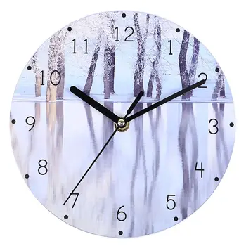 2019 Naujas Laikrodis Žiūrėti Sieniniai Laikrodžiai MDF Europos Kūrybos Sieninis Laikrodis Namų dekoro (Be Baterijos)