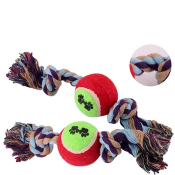 Naujas Teniso Kamuoliuką Šuo Kramto Žaislą Augintiniai Interaktyvūs Žaislai Naminių Reikmenys Lauko Medvilnės Virvė Šuns Žaislas Šunų dantų šepetėlį Pet products