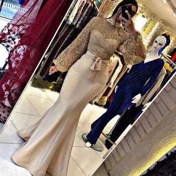 Musulmonė Moteris Naktį Šalies Įžymybė, Vakaro Suknelės 2021 Ilgai Undinė Elegantiškas Plius Dydis Arabų Dubajus Oficialų Prom Chalatai Vestidos