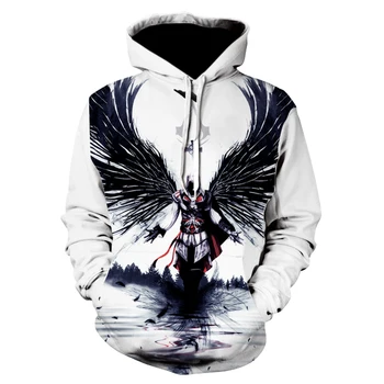 2020 Vyrų individualumą dizaino flying eagle spausdinti hoodie mados vyrų ir moterų sporto street wear riedlentė plonas harajuku