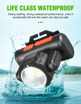 Lauko 360 laipsnių Dvigubos lempos Stiprus Apversti Žibintai USB Įkrovimo Žvejybos Važiavimo Dviračiu Stovyklavimo Žibintas Žibintuvėlis
