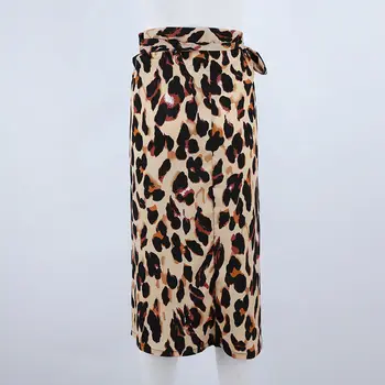 2021 Ponios Aukšto Juosmens Midi Pieštuku Sijonas Leopardas Spausdinti Ritininės Nėrinių Juosmens Pusę Kūno Ponios Sexy Mados Kokteilis Clubwear Nėriniai