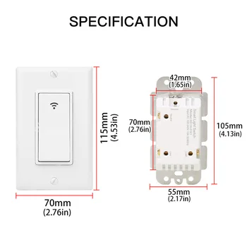Smart Switch WiFi Mobilusis Telefonas Nuotolinis Valdymas-Sienos Įrengimas, Namų Šviesos LHB99