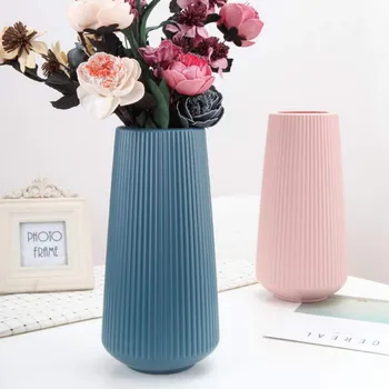 Gėlių Krepšelis Gėlių vaza Origami Plastikinė Vaza mini butelis Imitacija Keramikos Vazonas apdailos namus, Gėlės Naujas