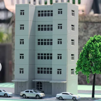 1:144 Statybos biurų Pastatas Modelį, Miesto Gatvės Puošmena Modelis Smėlio Lentelė pastatų modeliai - Balta