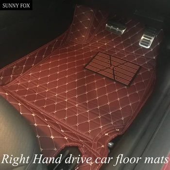 SAULĖTĄ FOX right hand drive/RHD automobilis grindų kilimėliai Mazda 3/6 MX-5 CX-5 CX-7 Vandeniui automobilio stiliaus odinis neslystantis kilimų l