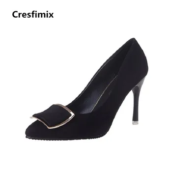 Cresfimix moterims seksualus vakarėlis klubo aukštos kokybės aukšto kulno batai panele laisvalaikio pažymėjo tne paslysti ant aukšto kulno siurbliai zapatos b2929
