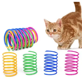 Legendog 16Pcs Kačių Pavasarį Žaislai, Plastikinės Spiralės Pavasario Katė Žaislas Katė Ritė-Žaislų Naminių Reikmenys Nustatyti Naminių Reikmenys Katė Džiaugtis