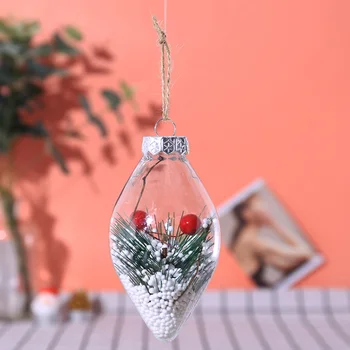 Kalėdų Medžio Apdaila Papuošalas Kabo Pakabukas Kamuolys Skaidri Gali Atidaryti Plastikinių Aišku Menkniekis Lašas Ornamentu Šalis 