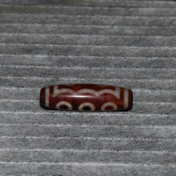 Tibeto Agatas DZI Red Pearl 14.8 mm*49mm 8 Akis Modelis Feng Shui High-End Papuošalai 