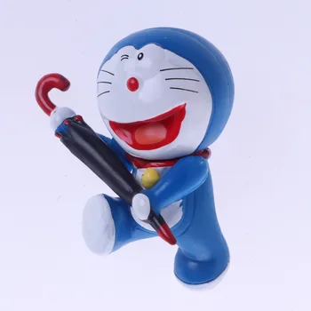 Bandai 6 Vnt. Doraemon Anime Mini Figūrėlių, Lėlės Modelio Papuošalus Lėlės Pvc Kūrybos Pyragas Apdaila Modelis Žaislai Naujas