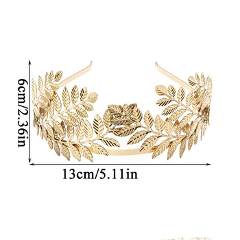 Retro mados lankelis Elegantiškas hairband Aukso Metalo Tuščiaviduriai Lapų Vestuvių Plaukų Lankelis Plaukų Aksesuarai Moterims Galvos Gabalas