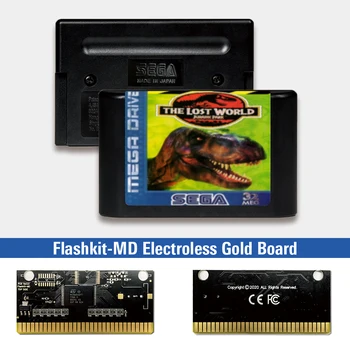 Dingęs Pasaulis Juros periodo Parkas, - EUR Etiketės Flashkit MD Electroless Aukso PCB Kortele Sega Genesis Megadrive Vaizdo Žaidimų Konsolės