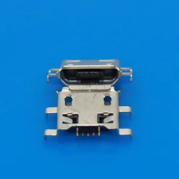 10vnt Micro USB 5pin 0.72 mm Jungtis B tipo turi garbanoti pusė Moterų Jack Mobile Mini USB remontas, mobiliojo planšetinio kompiuterio MINI USB 5P