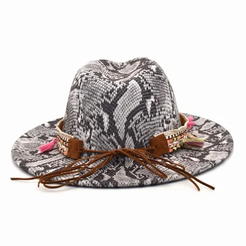 Moterų Vilnos Veltinio Kepurę Laukinių Plataus Kraštais Fedora Skrybėlę Vyrų Kepurę Vyrų Rudens Ir Žiemos Panama Džiazo Skrybėlę F47