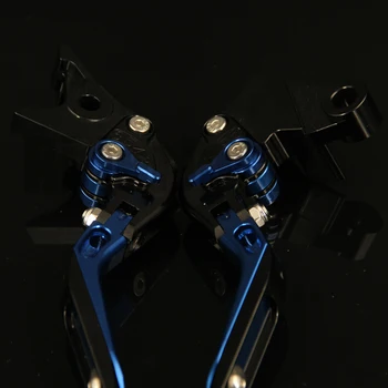 Logotipas MT-125 Mėlyna+Juoda CNC Motociklų Veidrodėliai Išplėsti Stabdžių ir Sankabos Trosas YAMAHA MT125 MT-125 MT 125/2016 15 16
