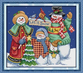 Santa Claus ir Kalėdų senį,Modelio spausdinimo ant drobės DMC 11CT 14CT Kryželiu rinkinys,rankdarbiams siuvinėti Nustatyti,Namų Dekoro
